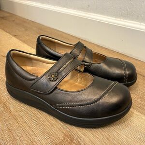 Finn Comfort Sacramento Mary Jane Black Leather Shoes Women 7 W Made In Germany